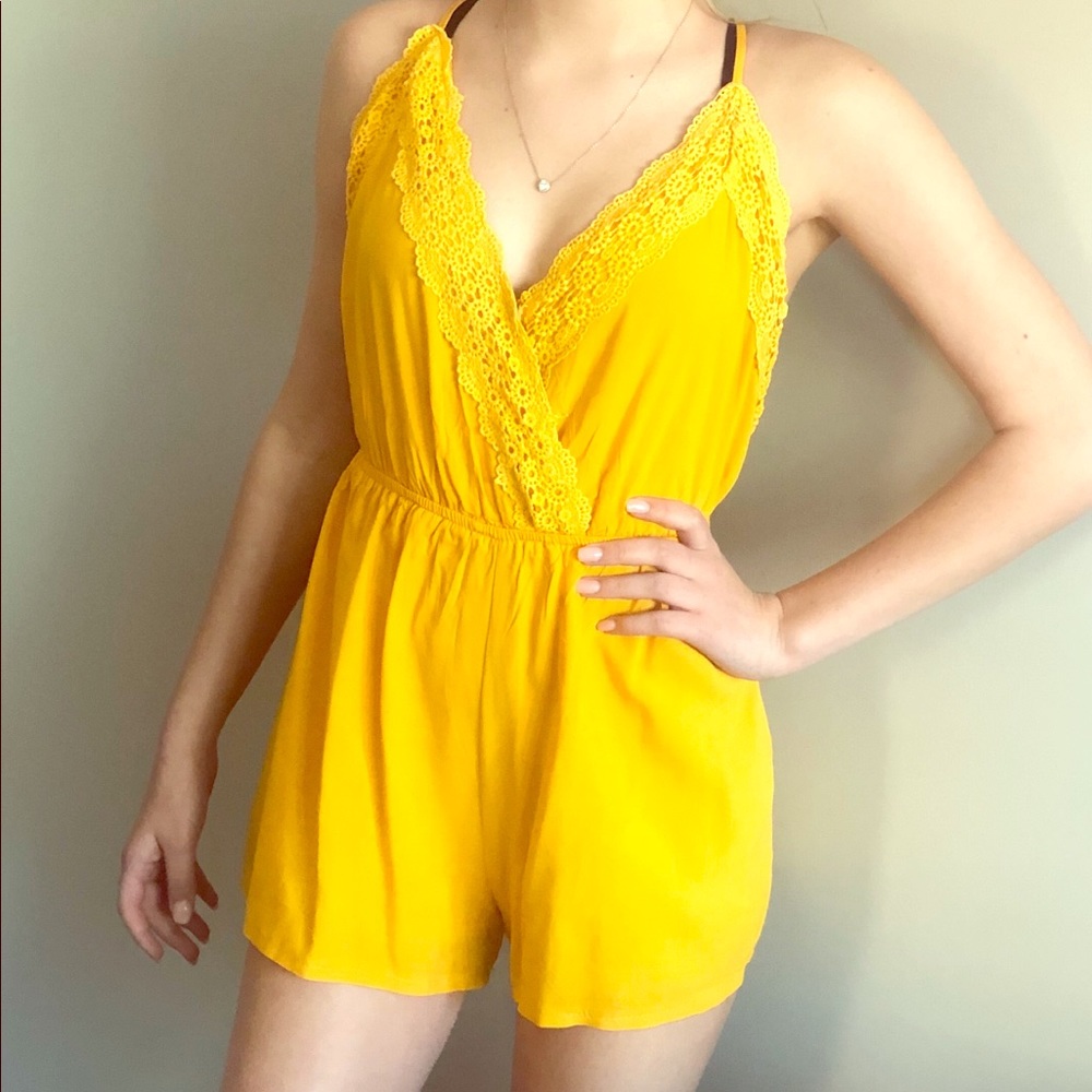 Yellow Romper NWOT